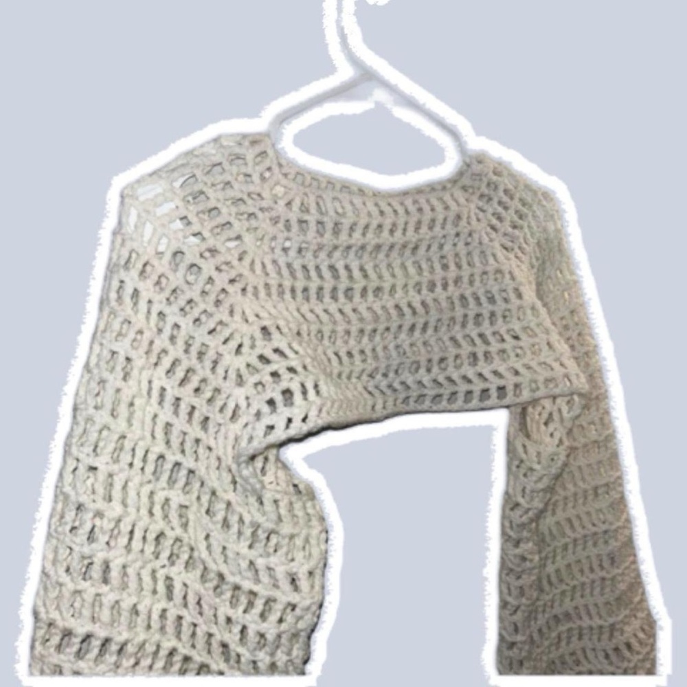 White Crochet Shrug